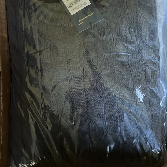 Polo Dark Gray Cable Knit Sweater - Picture 3 of 5